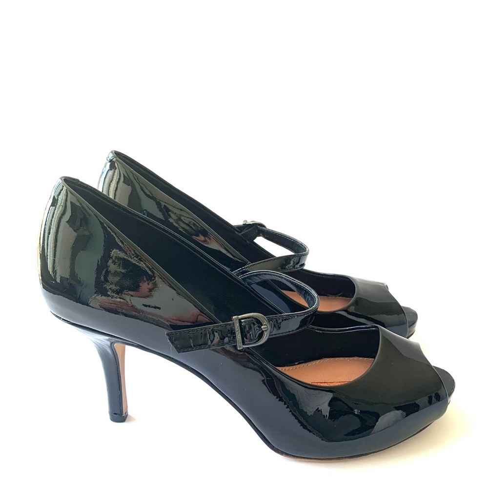 Vince Camuto Patent Leather Peep Toe Heel